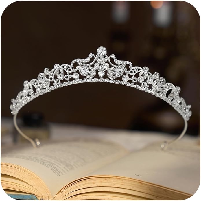 SWEETV Wedding Tiaras and Crowns, Rhinestone Bridal Crown Princess Tiara Headpieces for Women and Flower Girls, Bridgerton...