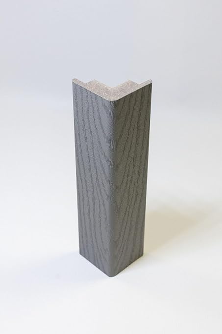 Pebble Grey 12-Inch Composite Deck Corner Fascia Trim-HG Thermaform, Made for Trex Decks, OEM Materials, Easy Installation,Sold Individually