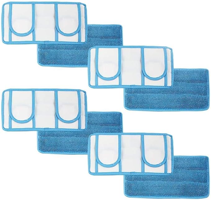Microfiber Reusable Mop Pad | Durable Machine Washable Floor Cleaning Pads | Swiffer Compatible Dry Mop Pads (4 Pack)