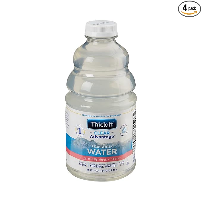 Thick-It Clear Advantage Mildy Thick Water, Nectar Consistency, Ready-to-Drink, Digestible Swallowing Aid, Hydration on th...