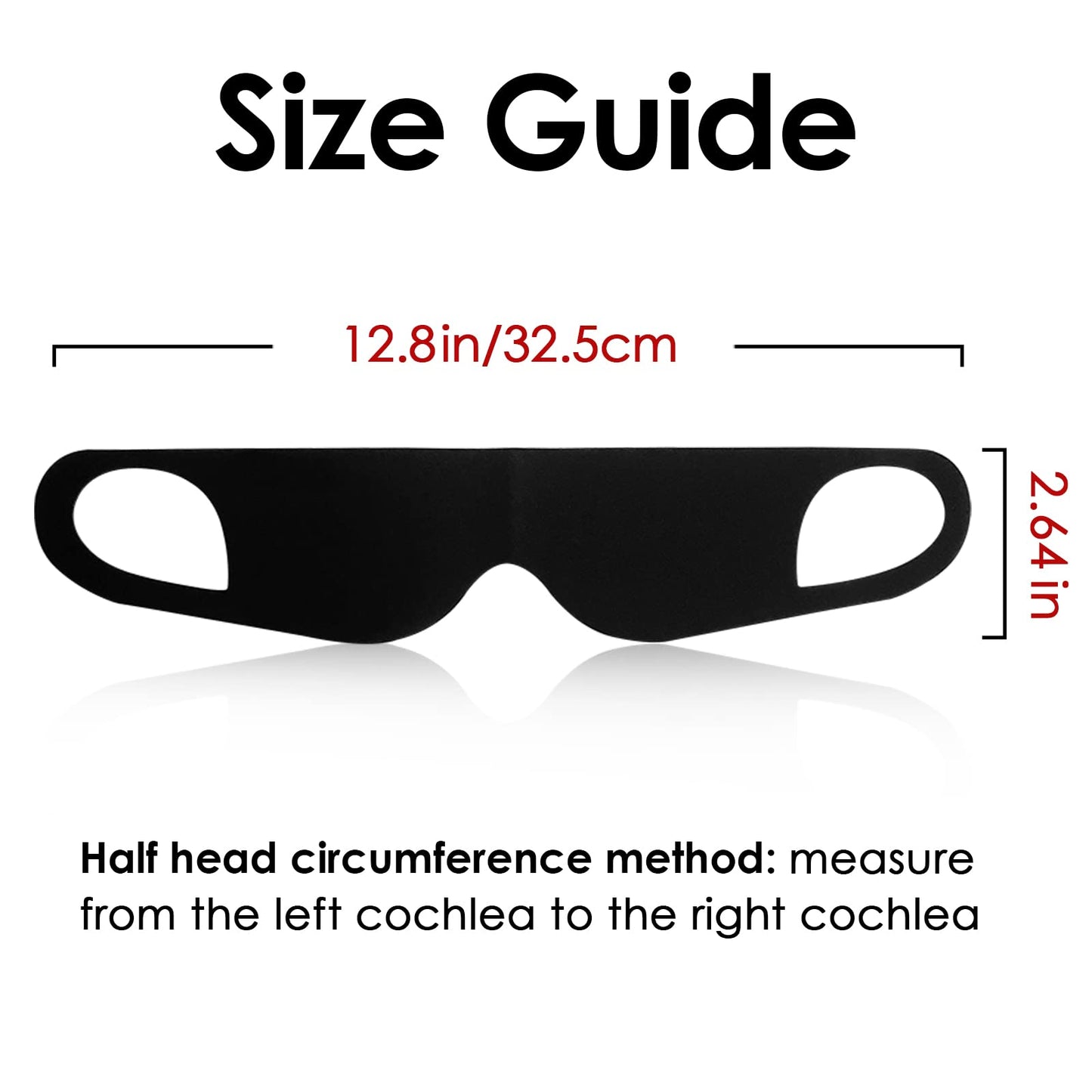 FRESHME Zero Pressure Sleep Mask - Lightweight Breathable Blockout Eye Mask for Sleeping with Ear Hanging Elastic Strap for All Sleep Positions Men Women Soft and Comfortable Black Eye Blinder Travel