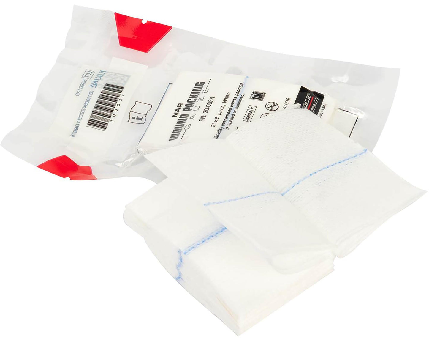 North American Rescue Wound Packing Gauze (Z-Folded) NAR Sterile Emergency Bandage for Bleeding Control, Trauma, Wounds (30-0054)
