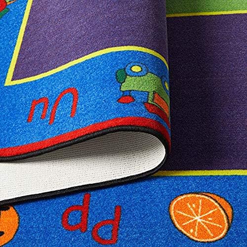 KIDCARPET.COM ABC Rainbow Seating Classroom Rug with 36 Seats, 12' x 12' Square, Educational Classroom Rug, Kids Learning Play Mat | Area Rug for Bedroom or Playroom
