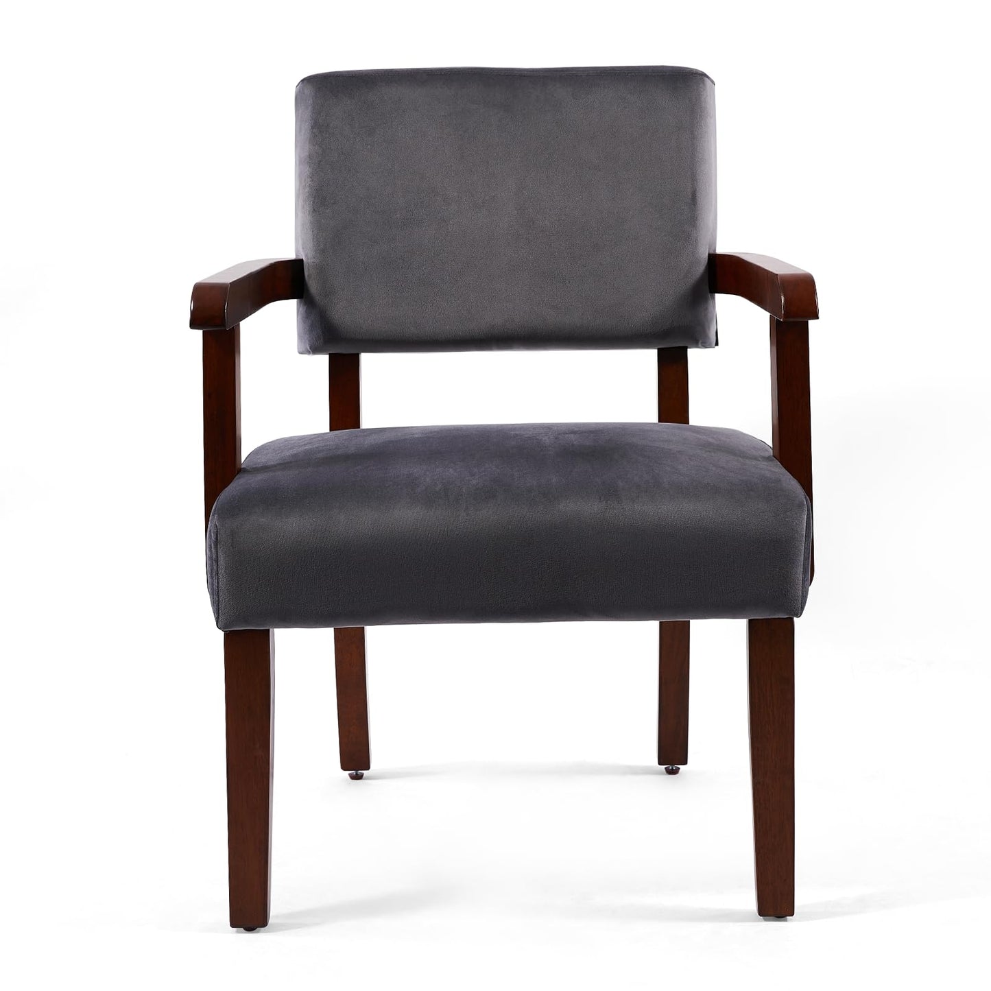 FAGAGA Accent Chair Set of 2 with Table, Living Room Chairs with VelvetSoft Seat and Armrests for Living Room Bedroom Reading Room Waiting Room (Greyvelvet)