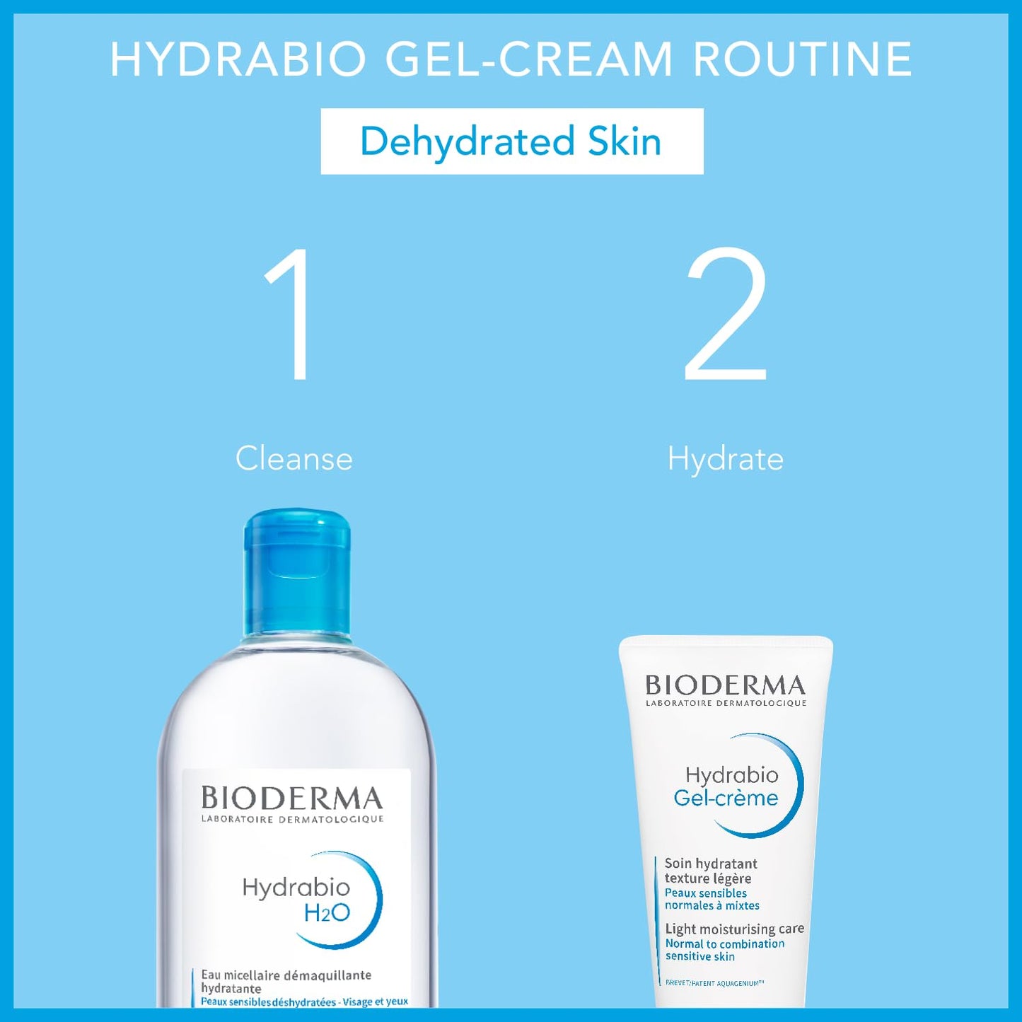 Bioderma - Face Cream - Hydrabio - Gel Cream Moisturizer - Provides Radiance - Cream Face Moisturizer for Normal to Combination