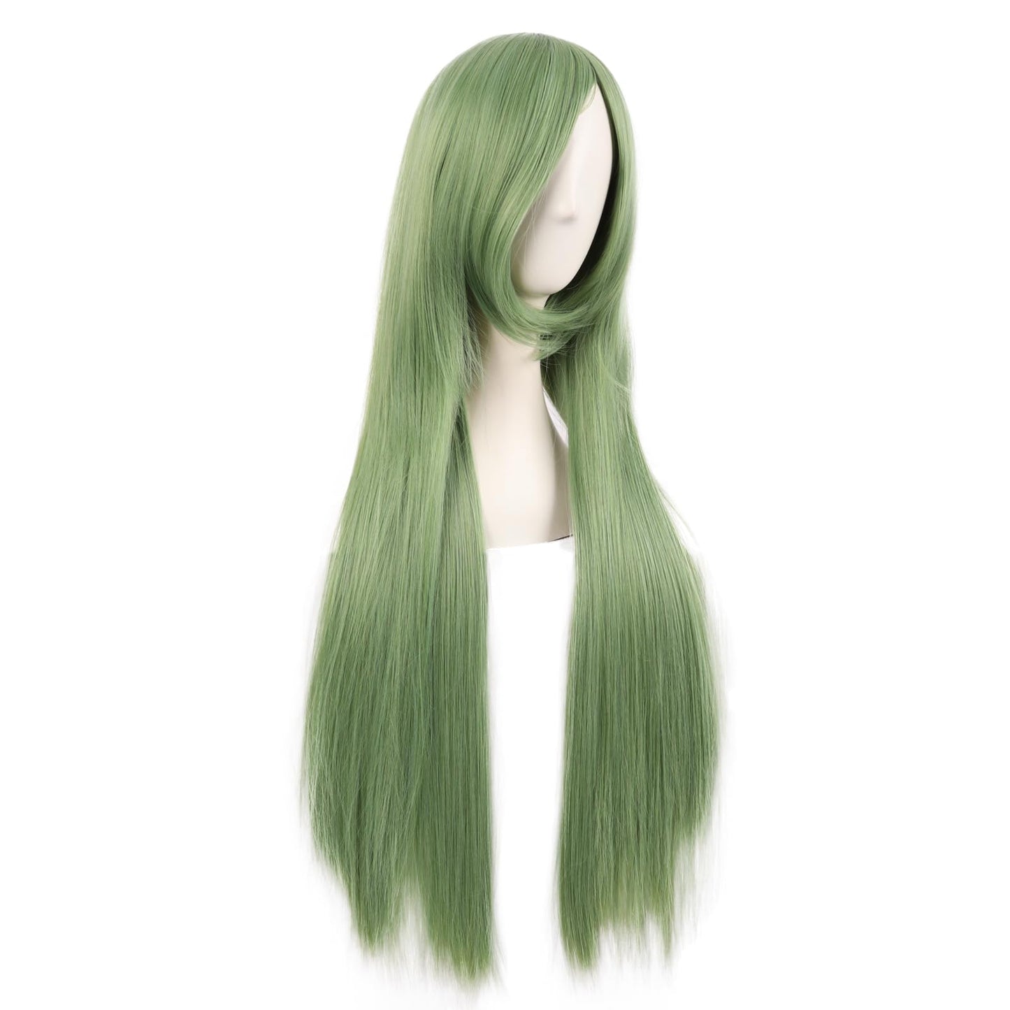 MapofBeauty 32 Inch/80 cm Long Straight Anime Costume Cosplay Wig Party Wig (Mixed Green)