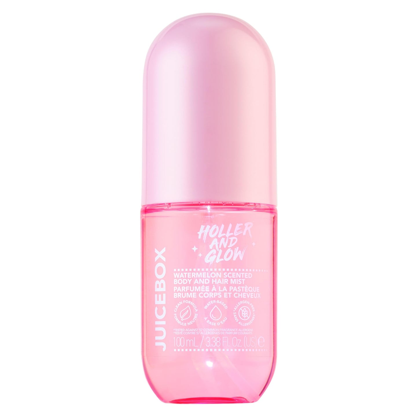 Holler And Glow Mood Boosting Juice Box Body & Hair Mist, Body Spray, Teen Girls Spritz, Long Lasting, Watermelon, Fruity Scente