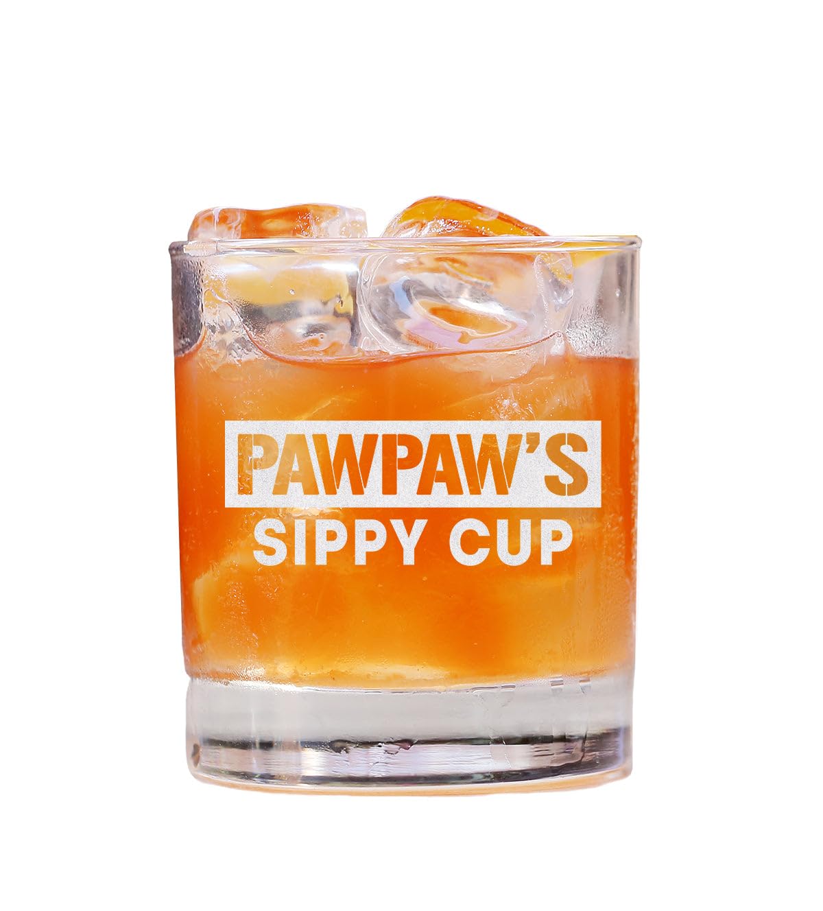 AcevedoDesign Pawpaw's Sippy Cup Engraved Whiskey Glass - Pawpaw Whiskey Glass - Father's Day Gift - Pawpaw Sippy Cup - Pregnancy Announcement Gift - Birthday Gift - New Grandparents Gift
