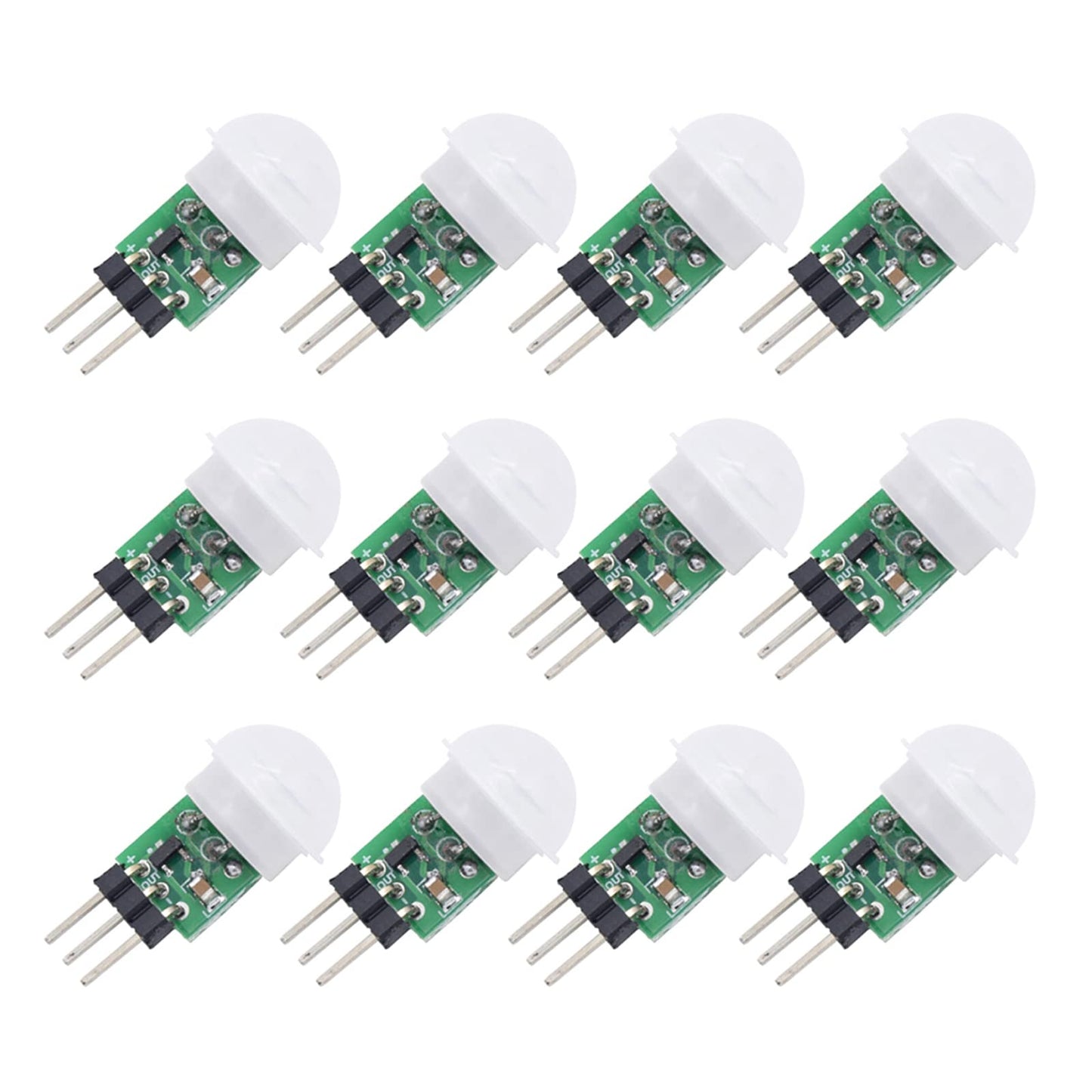 Onyehn Pir Motion Sensor Modules, Mini Pyroelectric Human Motion Ir Sensor Detector(12 Pack)