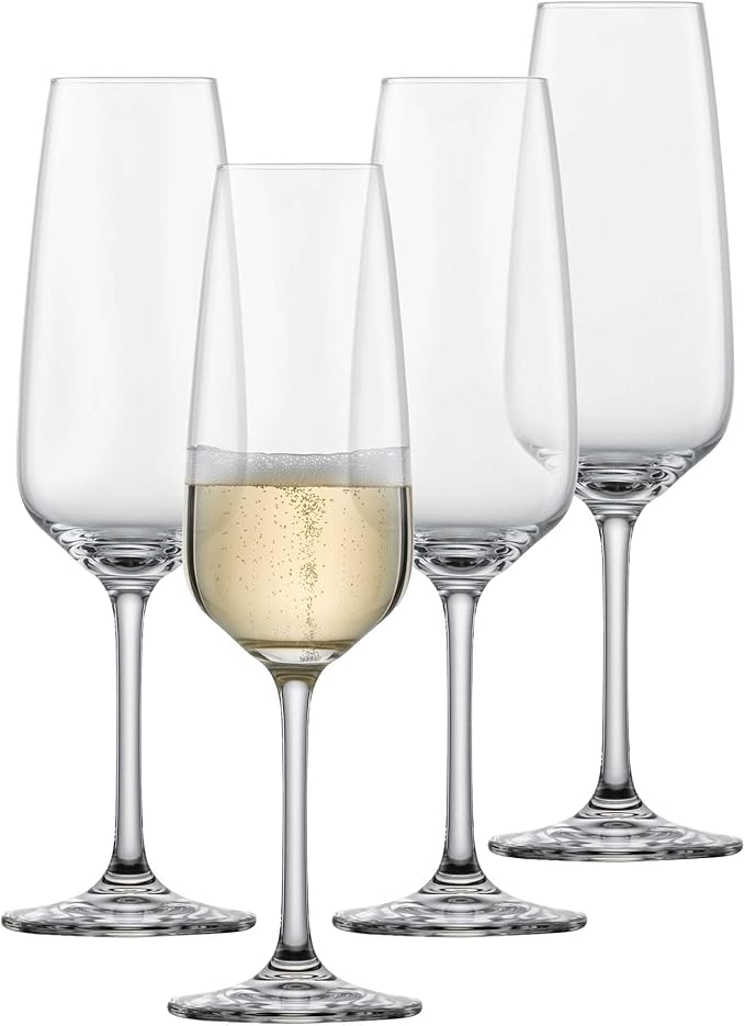 SCHOTT ZWIESEL Tulip Champagne Glass (Set of 4), Champagne Glasses with Effervescent Point, Dishwasher-Safe Tritan Crystal...