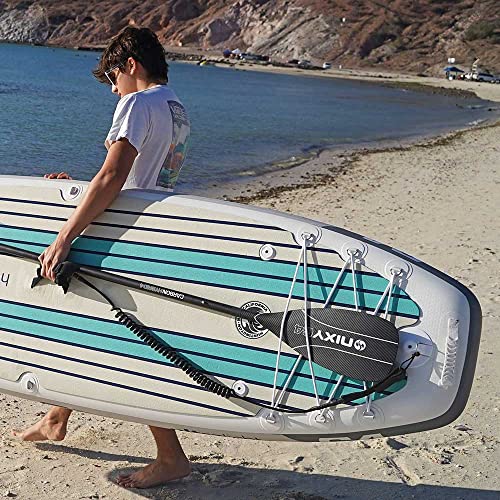 NIXY Carbon Fiber Hybrid SUP Paddle Adjustable 3-Piece Stand Up Paddleboard Paddle – Blade Size 90 - Lightweight and Float...