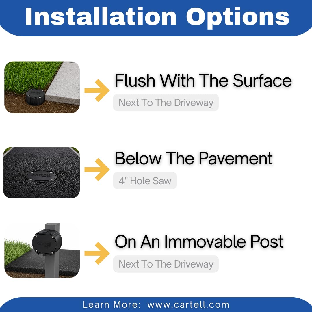 Cartell Wireless Driveway System CW-CON Outdoor Weatherproof Alert System, Sounder and Sensor