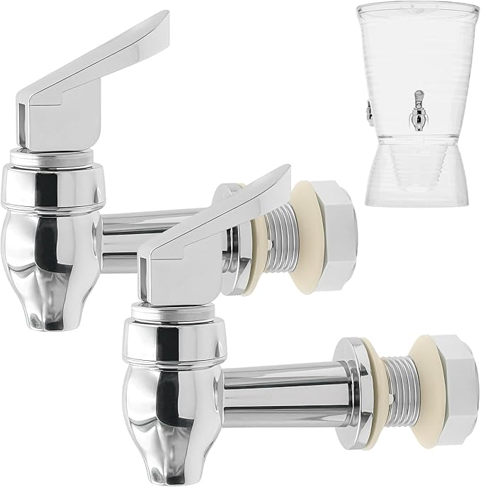 Replacement Spigot Compatible with CreativeWare Bark Beverage Dispenser 2.5 Gallon (2 Pack)