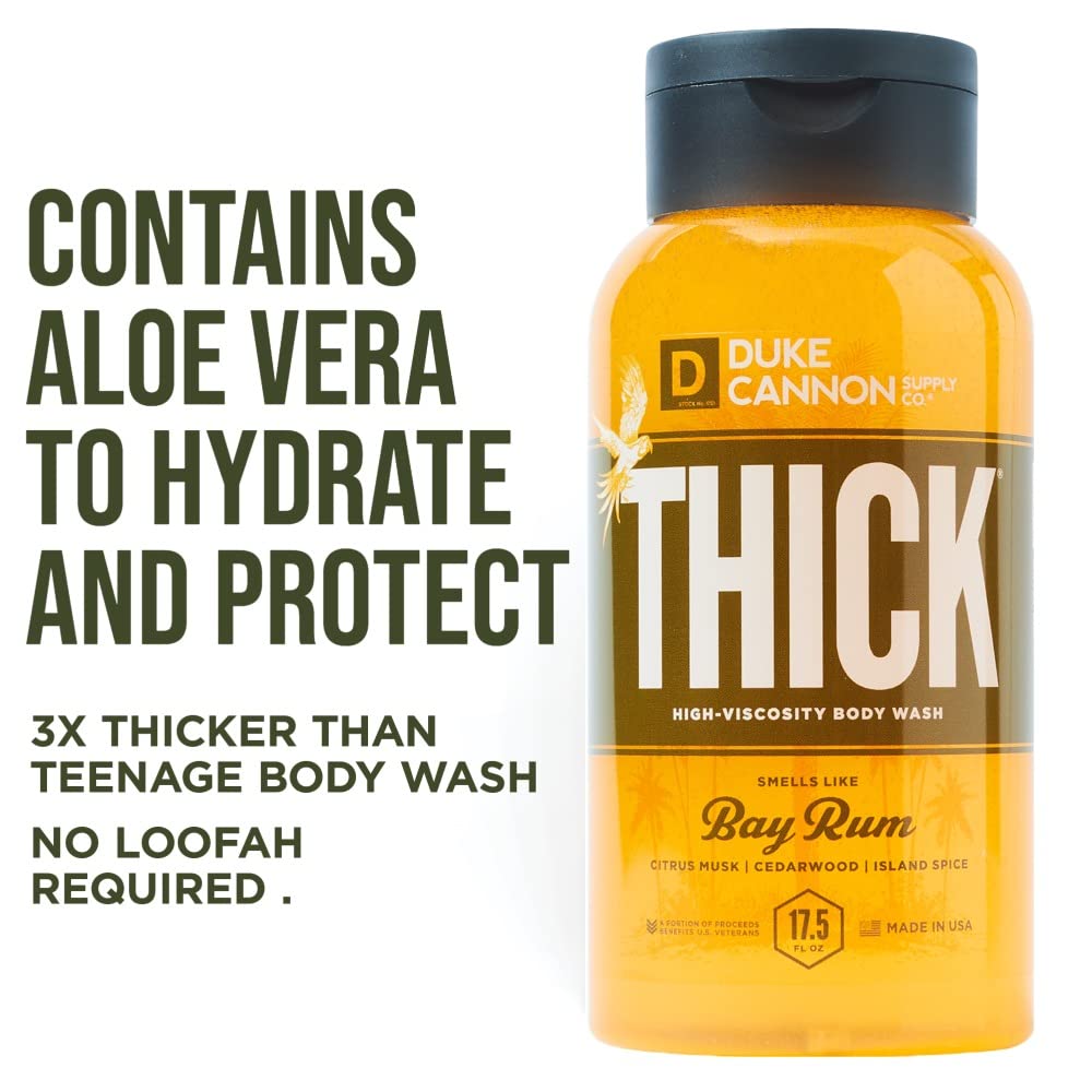 Duke Cannon Thick High Viscosity Body Wash - Buck Moon, 17.5 oz, Vetiver & Oakmoss Scent, Mineral Enriched, Paraben & Sulfate Fr