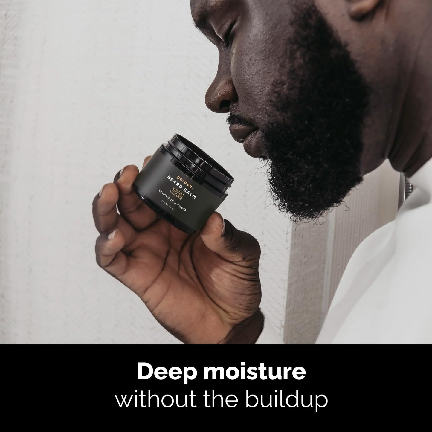 Golden Grooming Beard Balm | Unique Masculine Scent | Shea Butter for Beard Growth | Tames, Moisturizes & Styles - Spicy Grove,