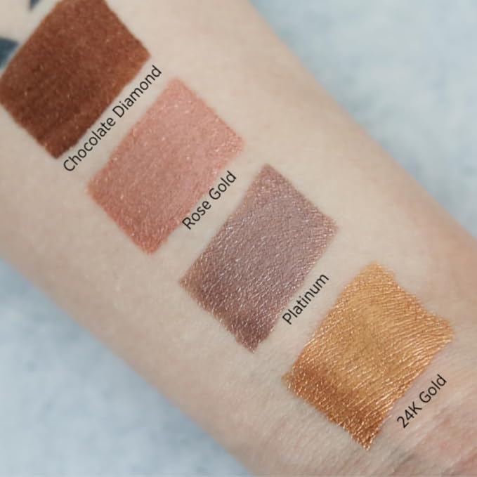 dome BEAUTY Eye Jewels 24-Hour Eye Shadow Vegan, Cruelty-Free Long-Lasting Cream Eyeshadow, Radiant Finish Eye Makeup for All Skin Tones, Easy-to-Blend, Smudge-Proof, Rose Gold .15 fl oz