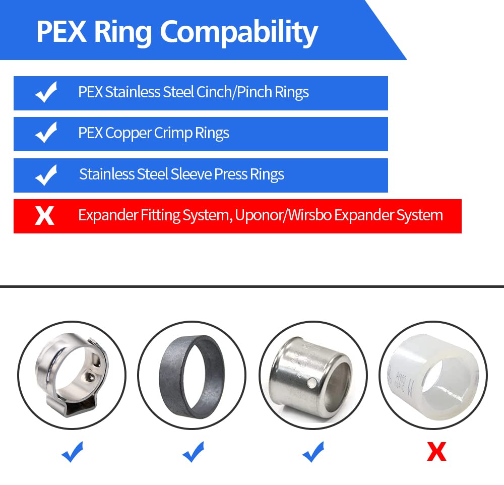 10 Pack 1/2" PEX Elbow Fittings, Brass Fittings for PEX Tubing Pipe