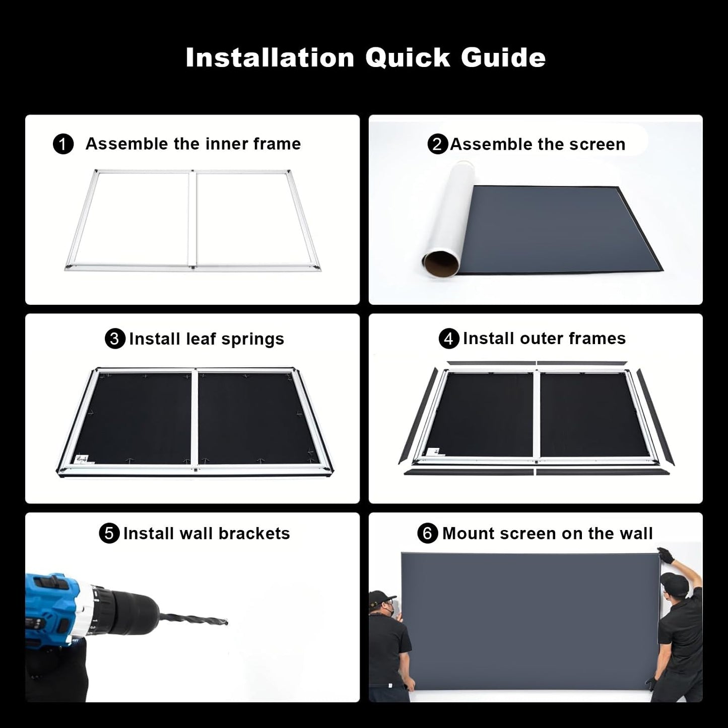 NothingProjector ALR Screen for Long/Standard Throw Projector, 130 inch, 95% Ambient Ceiling Light Rejecting, 4K/8K Ultra HD, Active 3D, Anti Daylight, Fixed Frame Wall Mount Non-UST NothPJ