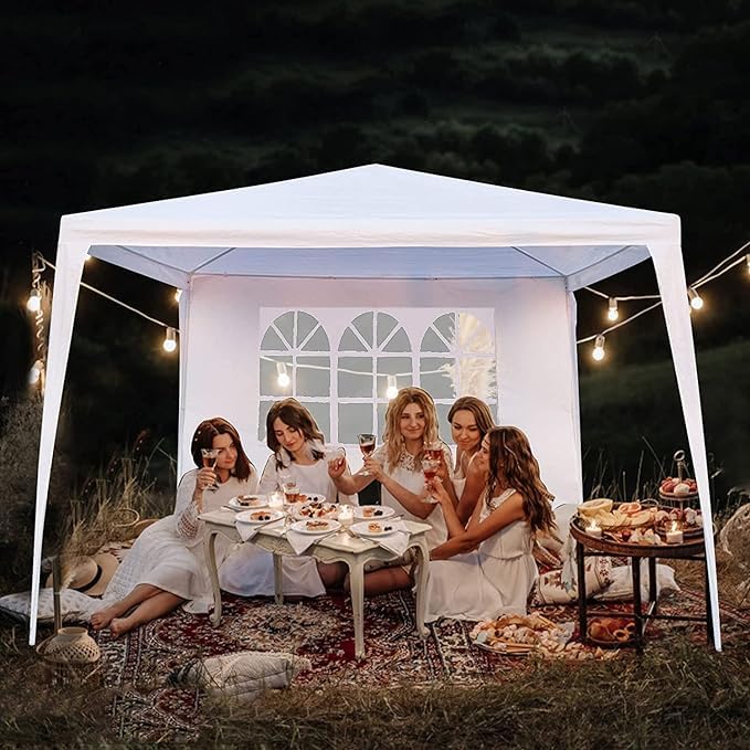 10/20/30ft Party Tent Wedding Patio Gazebo Outdoor Carport Canopy Shade with/Without Side Removable Walls, Party Wedding B...