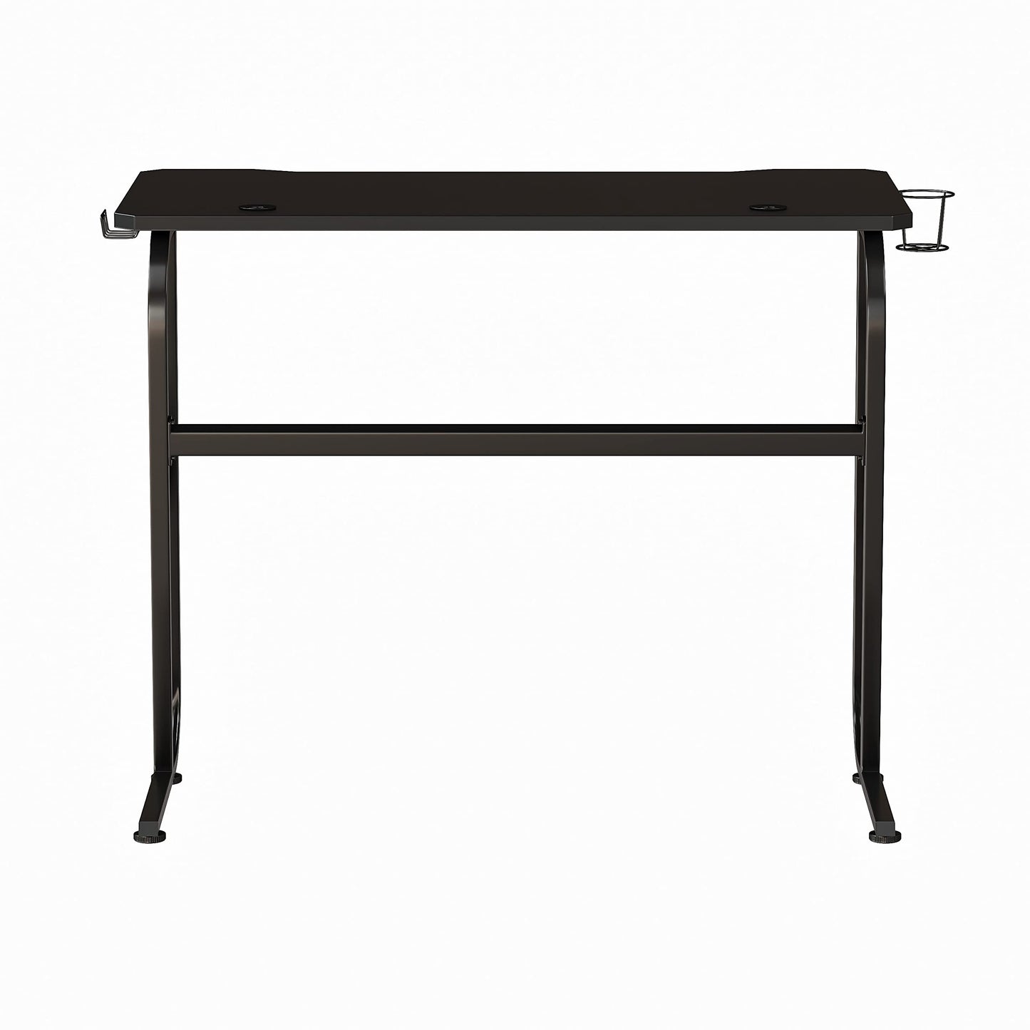 Flash Furniture Fisher Gaming Desk - Black Ergonomic Computer Desk - 51.5" Gamers Table with Cup Holder and Headphone Hook