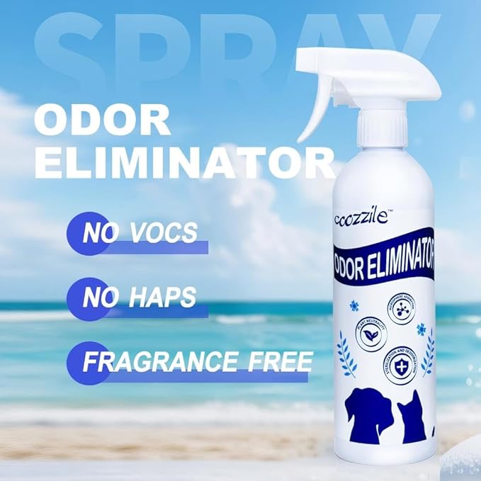 Pet Odor Eliminator for strong odor, Suitable for Dogs and Cats Fragrance Free Colorless Odorless, Highly Effective Safe Ingredients odor eliminator 16.9oz Spray
