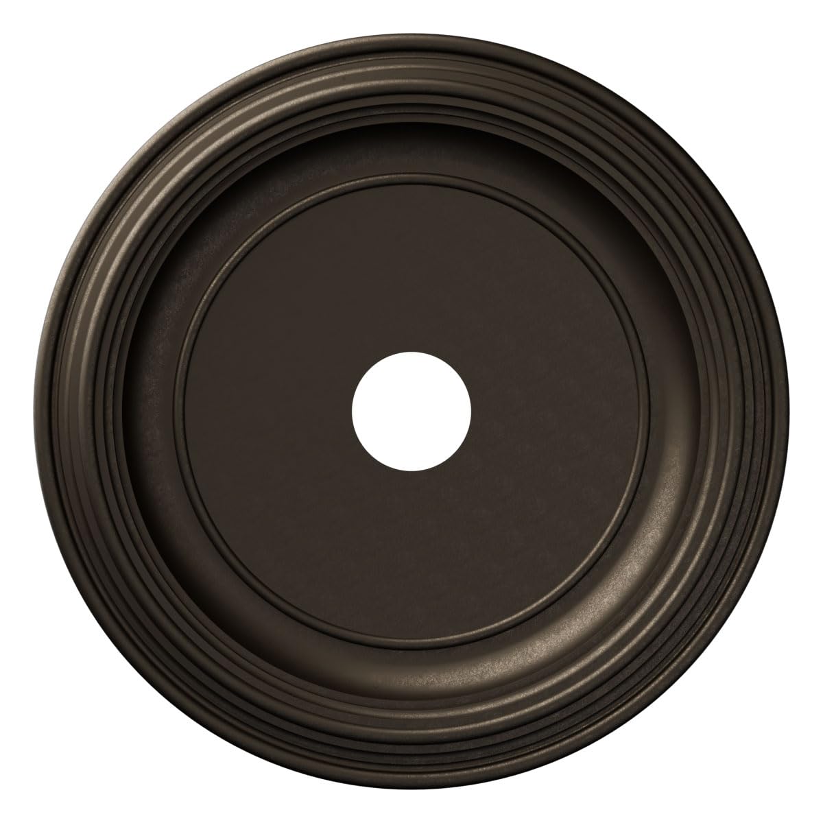 Ekena Millwork 22Od X 3 1/2Id X 1 1/2P Traditional Thermoformed Pvc Ceiling Medallion (Fits Canopies Up To 13 1/2), Metallic Bla