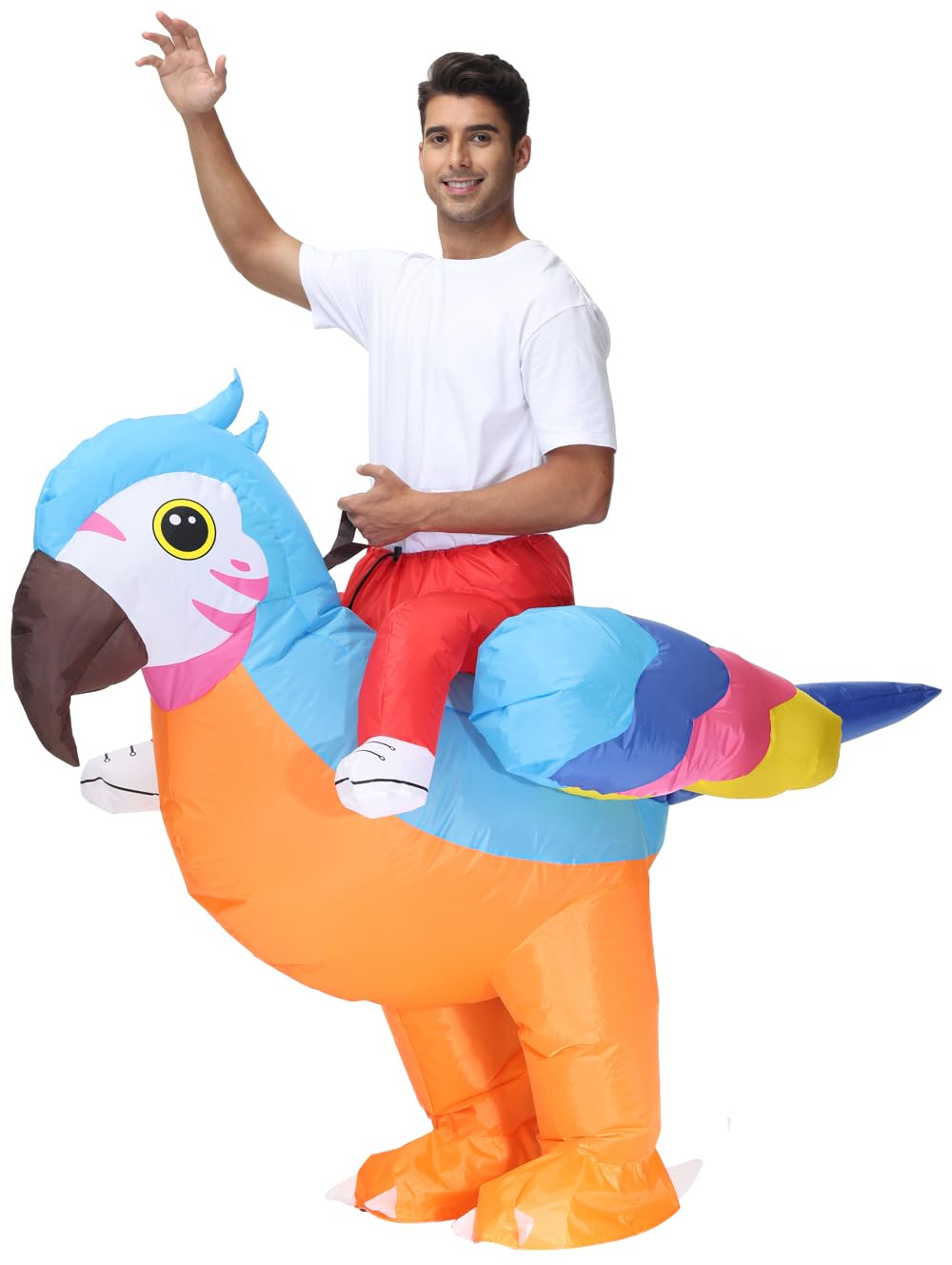JASHKE Parrot Costume Adult Inflatable Parrot Costumes Inflatable Halloween costumes Blow up Costume Adult