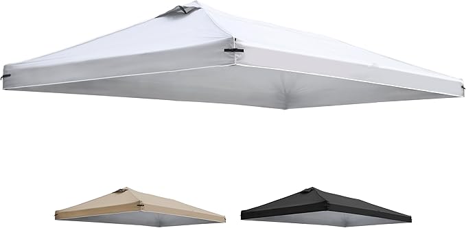 10x20 Canopy Replacement Top Cover with Air Vents for ez up Pop up Canopy Gazebo Tent, with Adjustable Strap, Waterproof &...