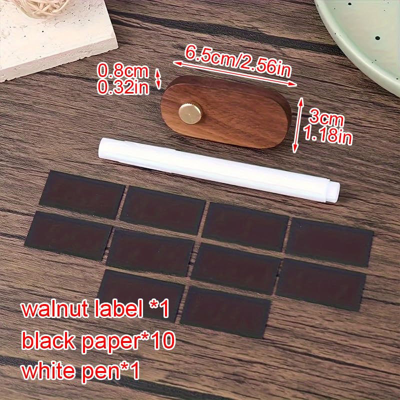 10 Pcs Retail Display Price Tag Stands,Mini Chalkboard Signs with 10Pcs Price Tag Paper and 1 Pen, Wood Tabletop Merchandi...