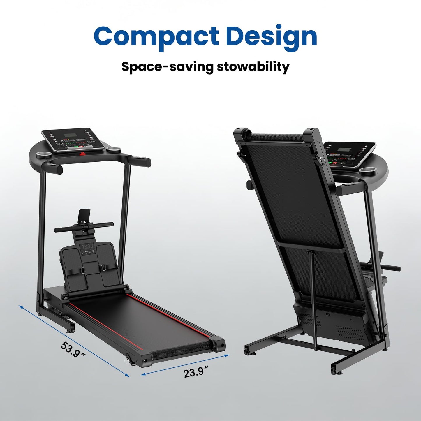 RECOVION 2-in-1 Treadmill and Rowing Machine Combines Running and Rowing for Aerobic Exercise with Adjustable Resistance, Space-Saving Full-Body Workout Machine