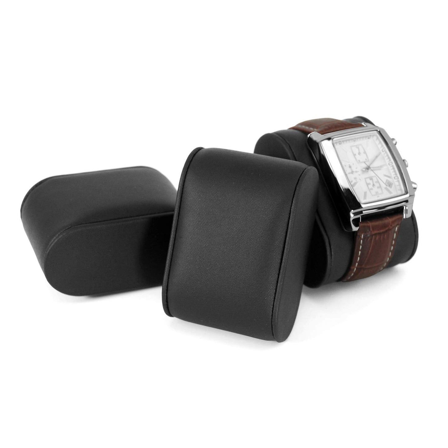 Lifomenz Co Watch Box for Men 12 Slot Wooden Watch Organizer - Premium Walnut Watch Display Case Storage with Valet Drawer, Real Glass Window & Luxury Leather Interior