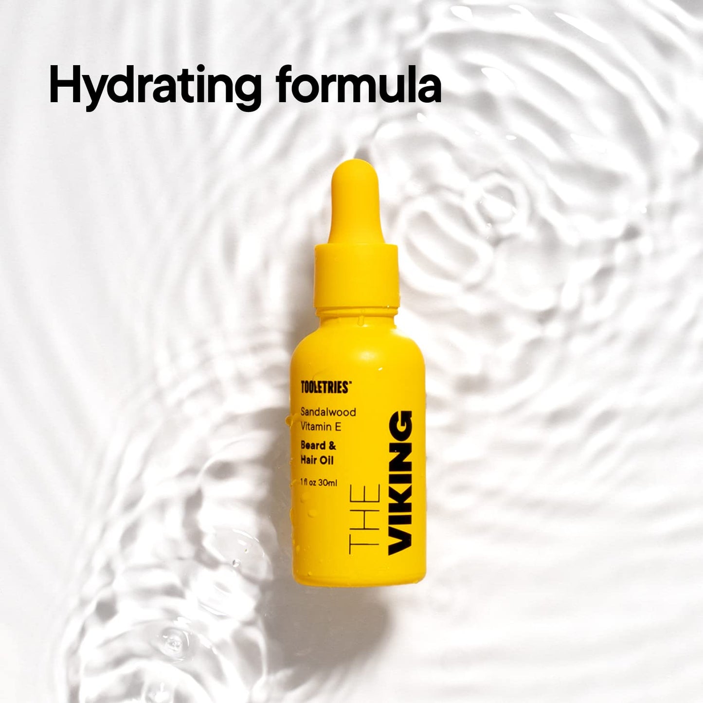 TOOLETRIES The Viking - Scented Beard & Hair Oil for Men with Sandalwood & Vitamin E - Conditions and Hydrates for Smooth Feel,