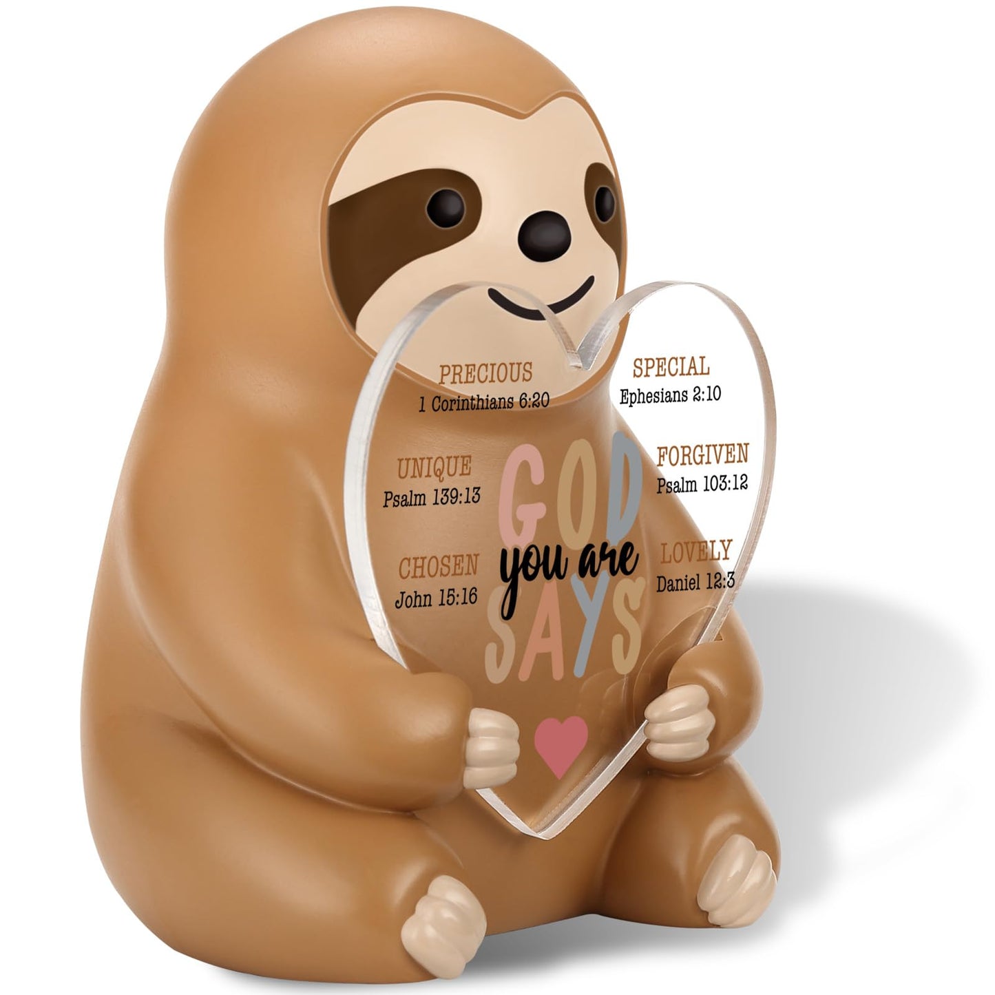 wainvniaw Positive Gifts for Women Sister, Mini Sloth Figurines, Small Sloth with Positive Messages for Inspirational Decor, Cute Motivational Birthday Gifts for Friends, Coworkers, Family WSH7
