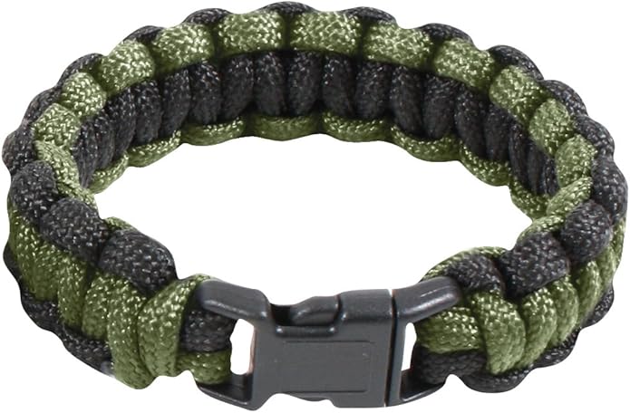 Rothco Two-Tone Paracord Bracelet - Olive Drab/Black