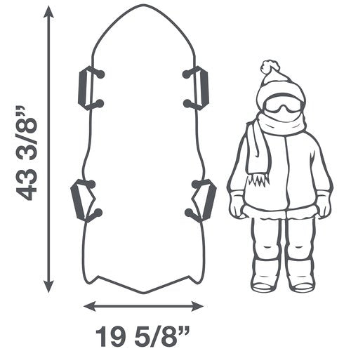 CocoNut Outdoor- 43" Double-Rider Rocket Ship Foam Snow Sled 2 Pack - Lightweight Foam Toboggans with Grip Handles and Slick Bottom for Increased Speeds, Ideal for Kids & Tweens & Teens