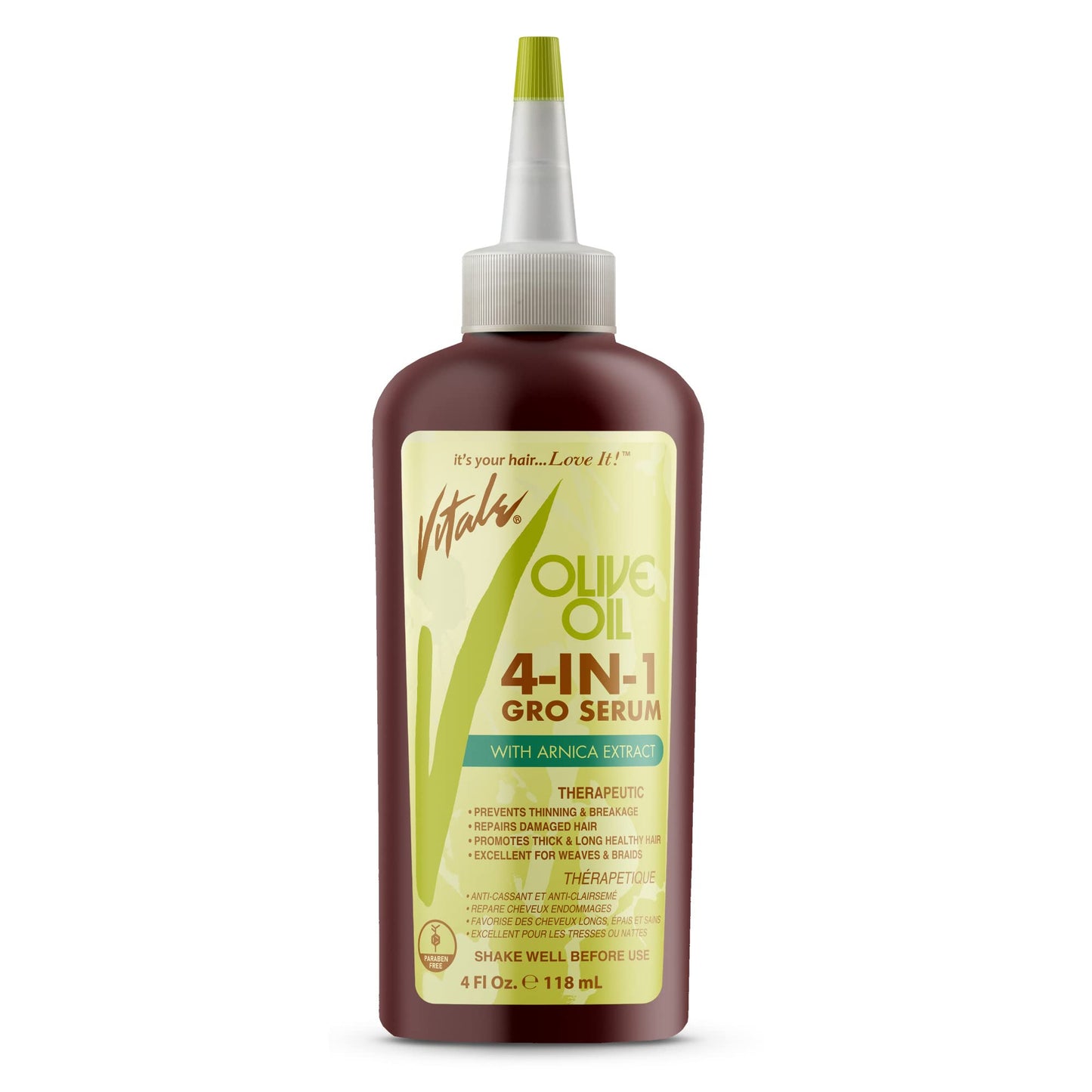 VITALE Olive Oil 4 In 1 Growth Serum, 4 Oz