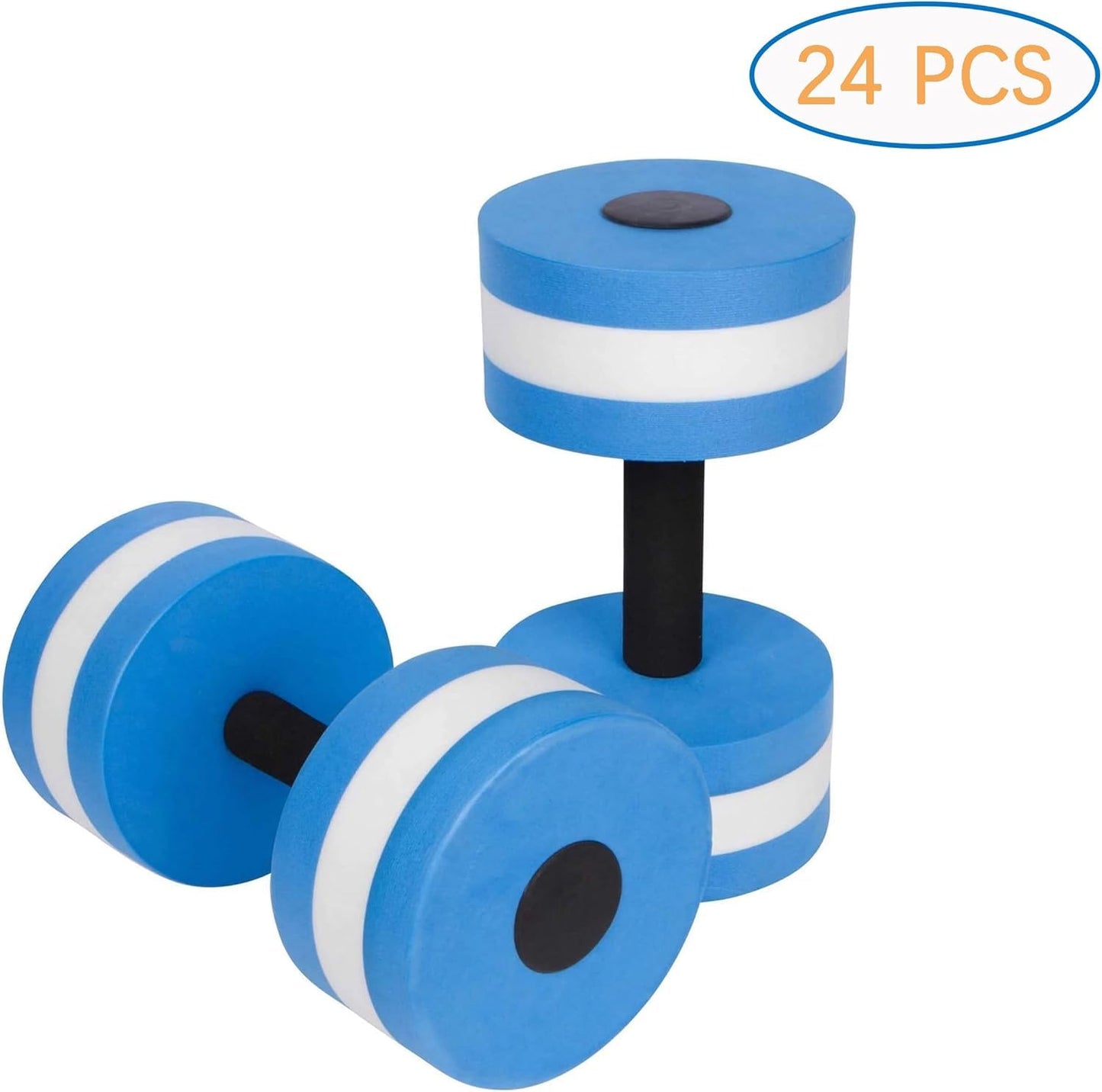 MANO 12Pairs Sports Aquatic Exercise Dumbbells Aqua Fitness Barbells Exercise Hand Bars - Set of 2 - for Water Aerobics blue