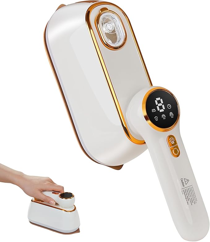Travel Steamer & Iron for Clothes – Handheld Clothing Steamer, 10s Fast Heating, 4 Modes, LCD Display, 180° Swivel Handle, Garment Steam Wrinkle Remover 2-in-1 for Home and Business