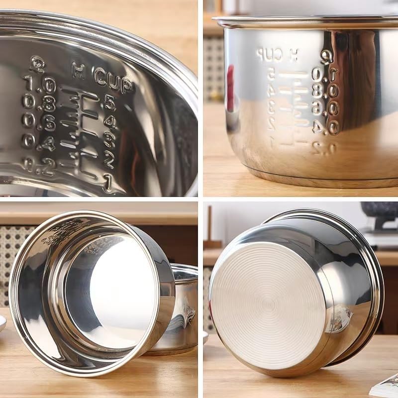 NLOWD Compatible for Zojirushi NS-TSC10 Multi-Cooker Replacement Inner Po (5.5cups) 304 Stainless Steel Rice Cooker Inner Bowl