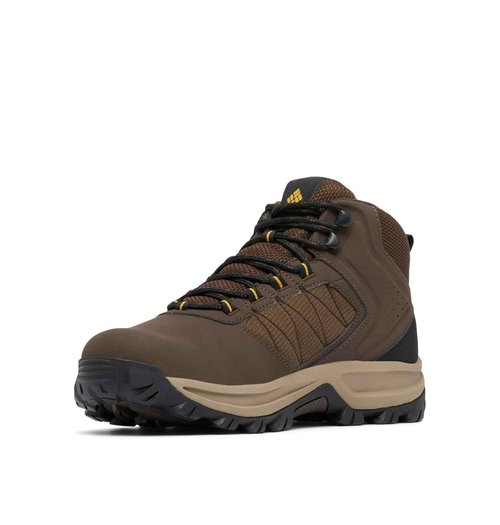 Columbia Mens Transverse Waterproof Hiking Boot, Cordovan/Golden Yellow, 11