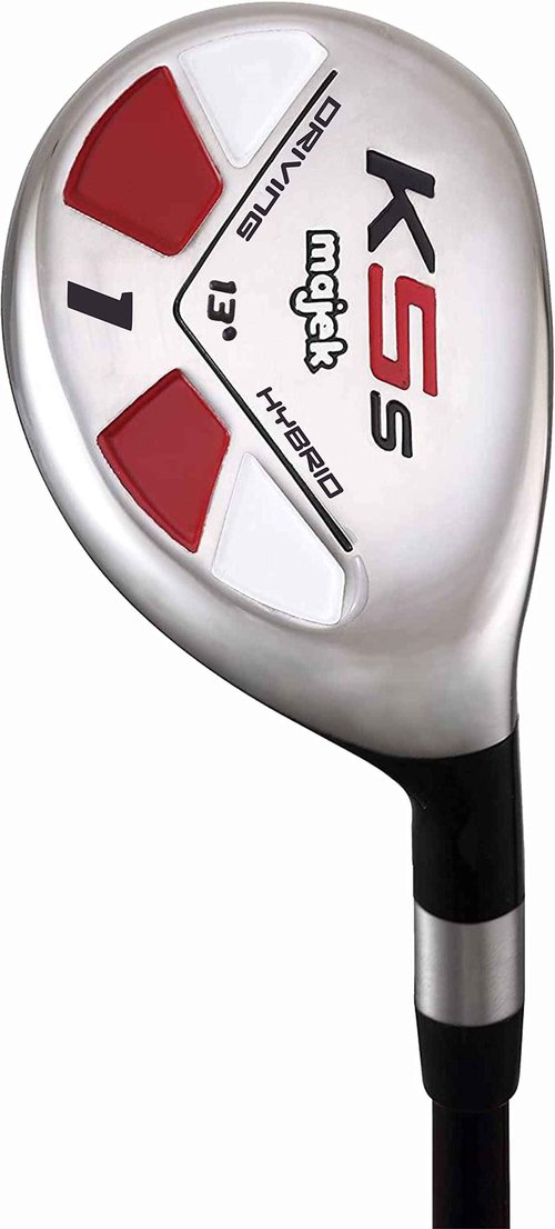 Majek Golf #1 Hybrid 13 Degree Driving Iron Senior Flex Graphite Right Handed Tall Senior Mens Plus 1 inch Over Standard Length Club Perfect for Long Golf Shots