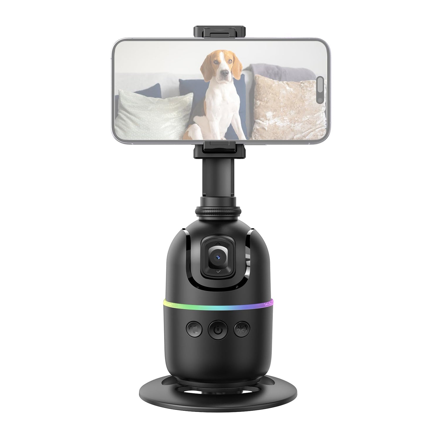 Andoer 360° Auto Face Tracking Gimbal Auto Tracking Phone Holder Smart Selfie Gimbal Stabilizer Robot Cameraman Gesture Control with Quick Release Phone Clamp for Vlog Live Streaming Video Recording