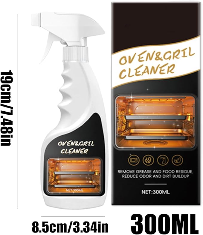 Oven Rack Cleaner | 300ml Degreasing Cleaner,Fryer Degreasing Spray - for Homeowners Busy Families Renters To Remove Grease Stain Oil From Microwave Oven Grill Kitchen