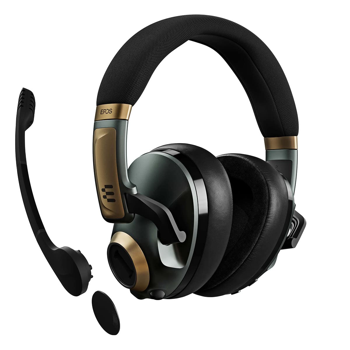 EPOS H3Pro Hybrid Gaming Headset - Noise-Cancelling, Bluetooth, Faux Leather, All-size - Racing Green
