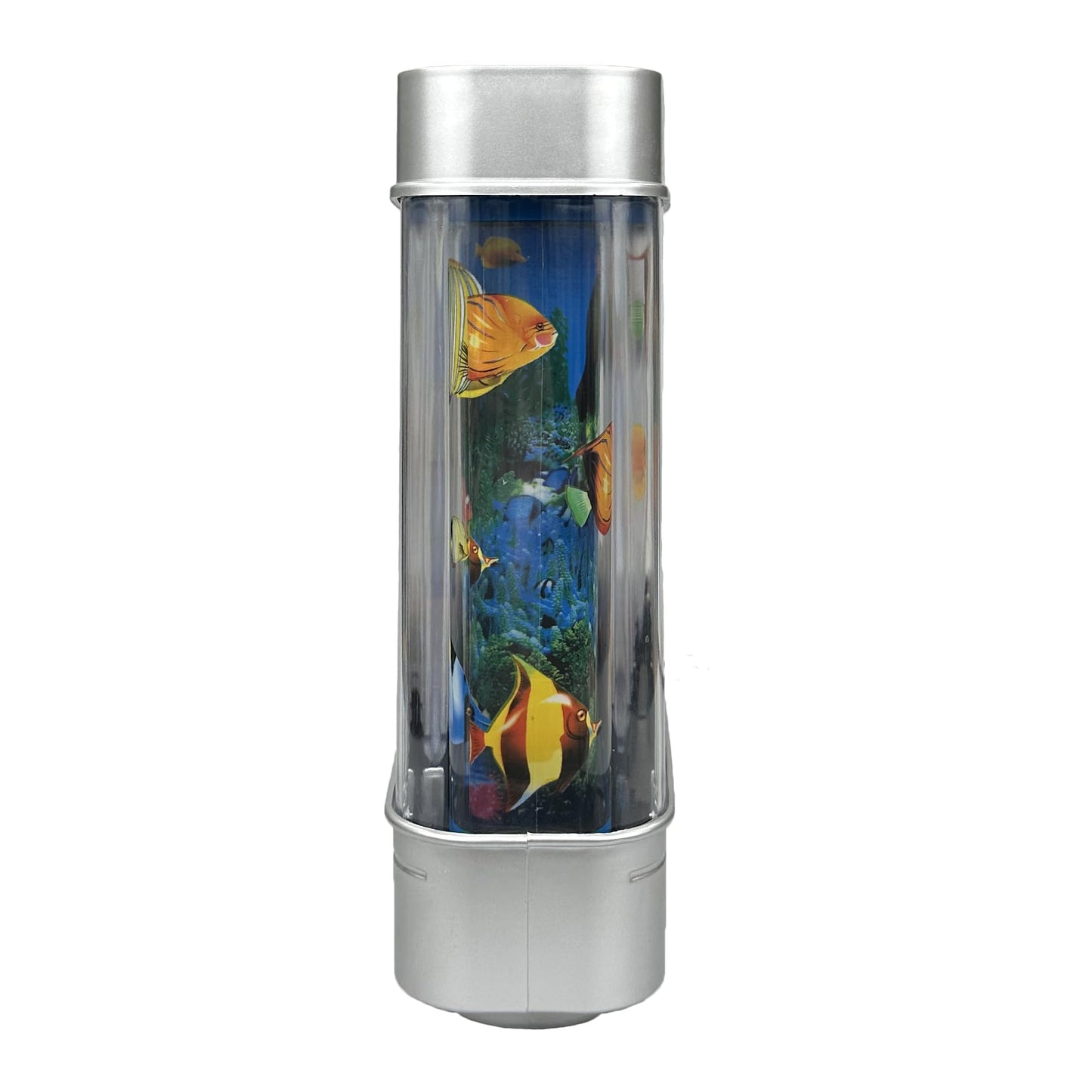 Tokenkuko Fake Motion Fish Tank Mini Aquarium, Artificial Tropical Decorative Lamp Night Light with Moving Fish, Gift for Kids(US Plug)