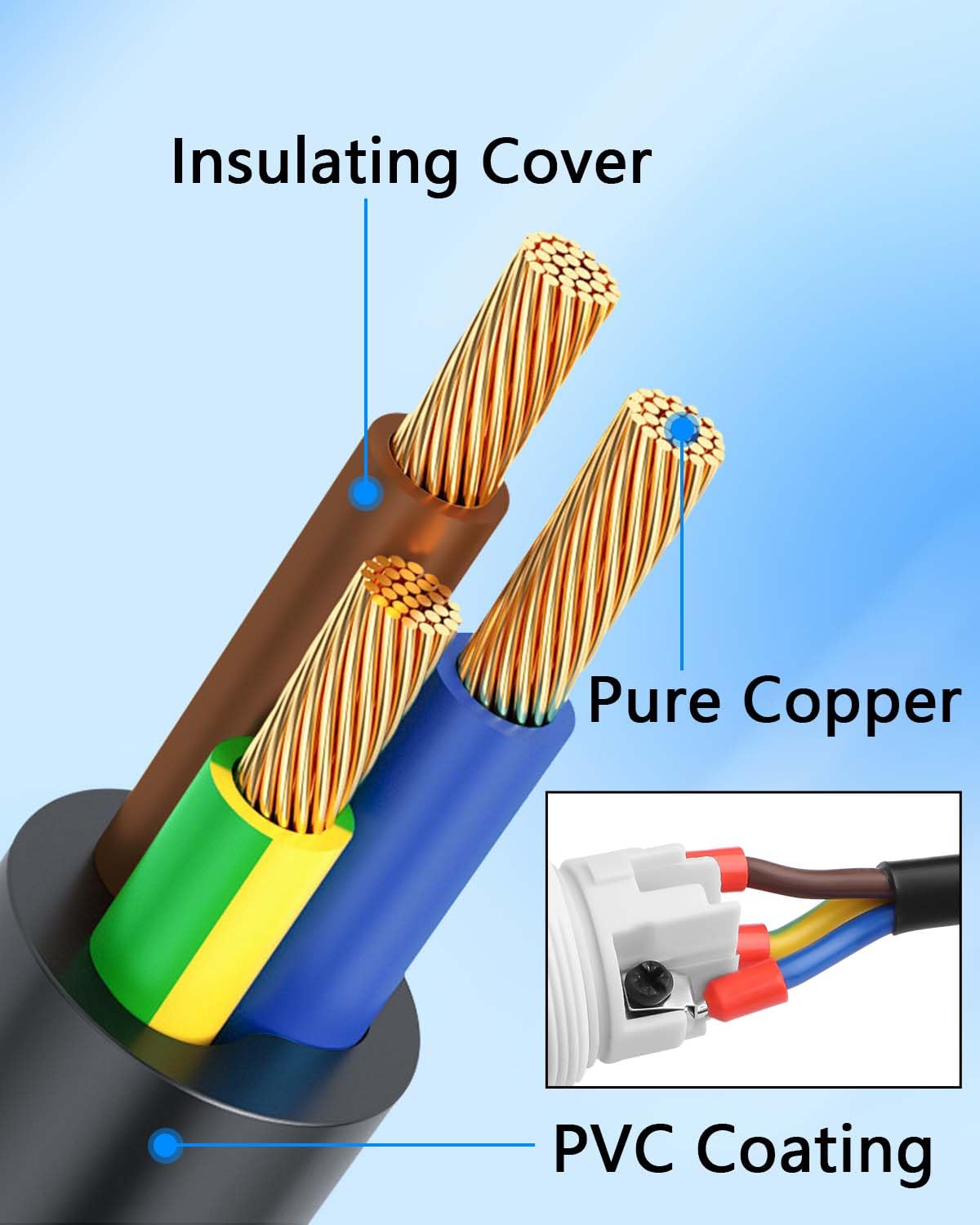 Cerrxian 6.6 Ft Powercon And Dmx Extension Cable, 13Awg Ac Power Dmx 3Pin Xlr Signal Combo Cables For Stage Lighting, Concerts,