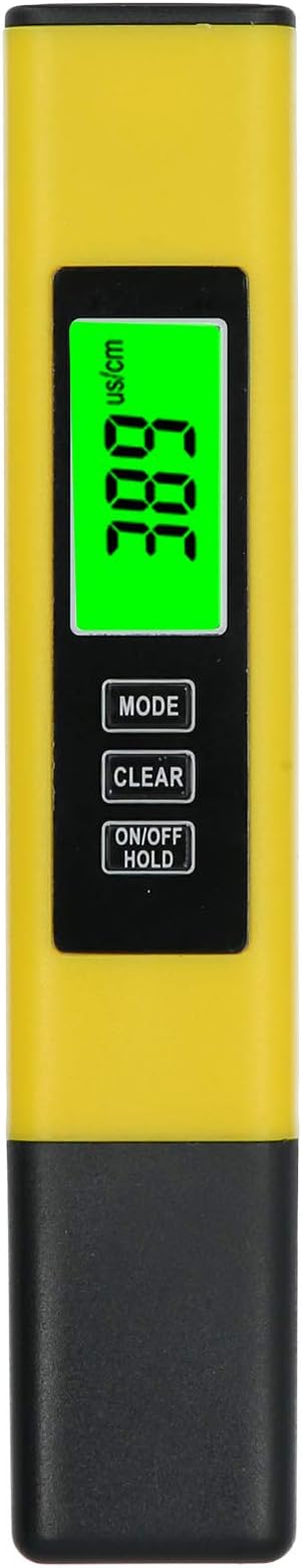 3-in-1 Digital Water Quality Tester, TDS EC Temperature Meter for Drinking Water, Fish Tank, Swimming Pool, Laboratory, Fa...