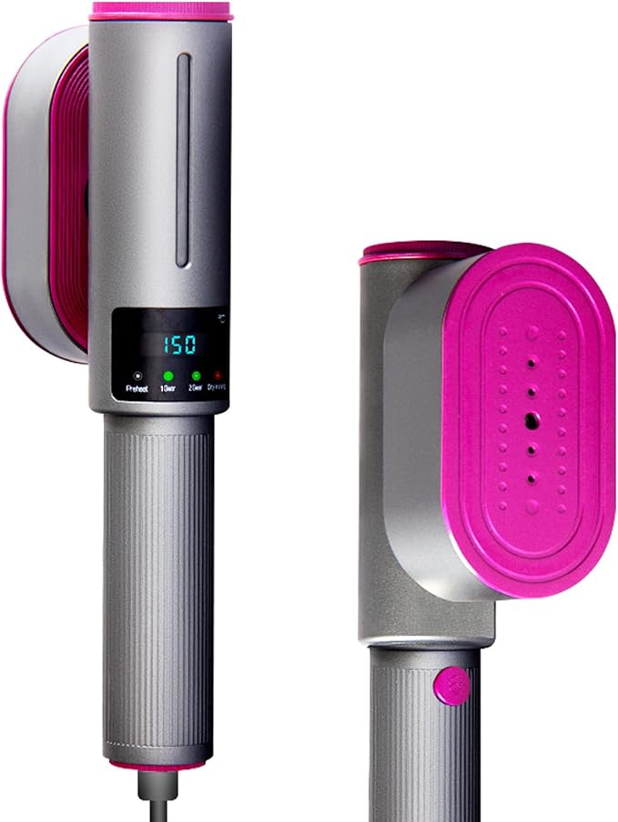 2-in-1 Steamer & Iron for Clothes, 1200W Portable Handheld Garment Steamer, 15s Fast Heat-Up, Quick Wrinkle Removal, Dry & Steam Ironing, for Home & Travel (110V) (Silver&Purple)