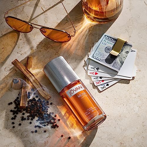 Jovan Musk for Men Eau de Cologne Spray 3 fl oz (Pack of 1), Notes of Carnation, Lavender, and Amber, Men's Fragrance, Long Lasting, Everyday Fragrance, Travel Size