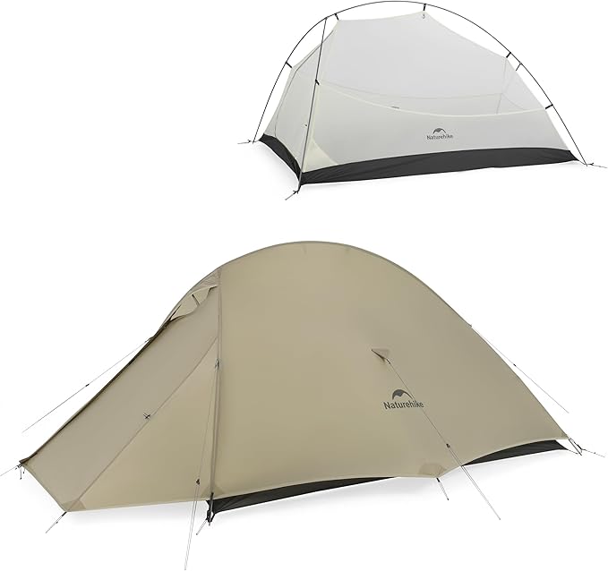 Naturehike Cloud-Up 2 Person Tent Lightweight Backpacking Tent with Footprint - Free Standing Ultralight Camping Hiking Ba...